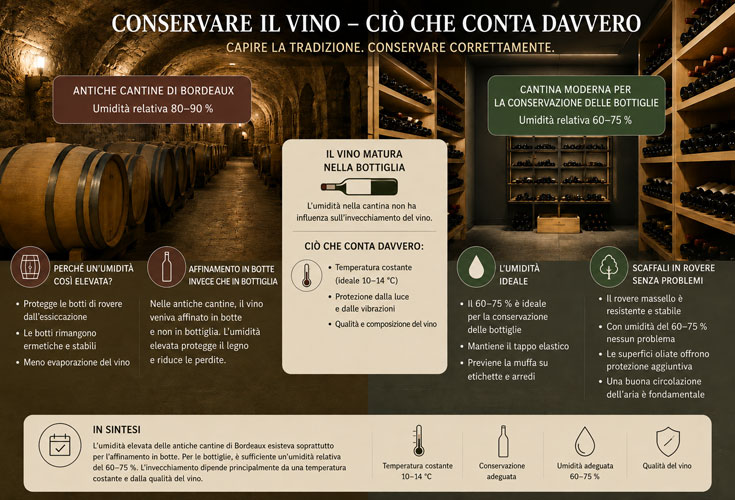 Perch� l'umidit� � cos� elevata nelle storiche cantine di Bordeaux