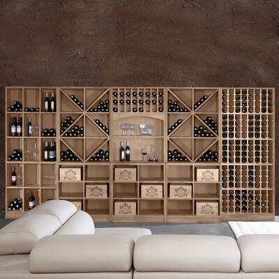Immagine del prodotto per 'Portabottiglie PRESTIGE in legno di rovere tinto marrone'