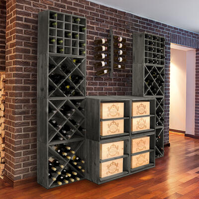 Immagine del prodotto per 'Portabottiglie vino CUBE 52 in legno, tobacco'