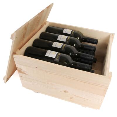 Immagine del prodotto per 'Contenitore per vino SIENA con coperchio scorrevole per 6 bottiglie'