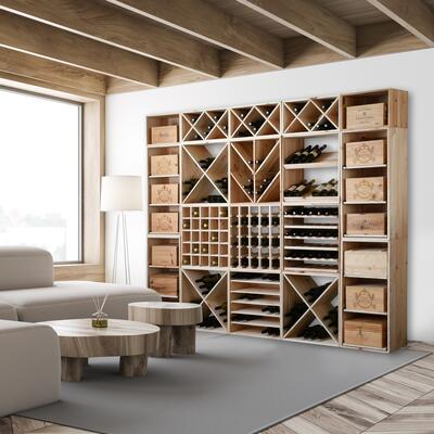 Immagine del prodotto per 'Sistema portabottiglie VINVARIO 60 cm, in legno di pino'