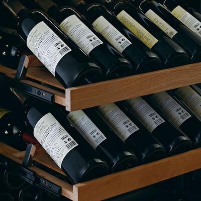 Immagine del prodotto per 'Cantinetta vino a due zone WLB-460DFLD-Mix, 172 cm, 124-163 bottiglie'