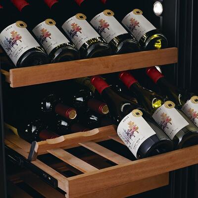 Immagine del prodotto per 'Cantinetta vino a due zone WLB-460DFLD-Mix, 172 cm, 124-163 bottiglie'