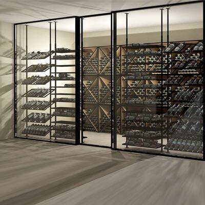 Immagine del prodotto per 'Portabottiglie BLACK PURE SELECT per il montaggio a soffitto, modello 2, regolabile in altezza'