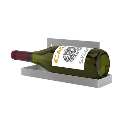 Immagine del prodotto per 'Portabottiglie da parete per 1 bottiglia 0.75l, colore argento'