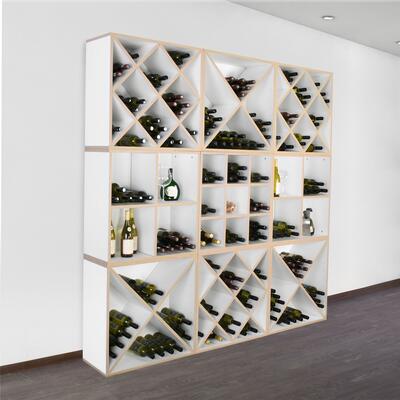 Immagine del prodotto per 'Modulo con 9 scomparti, Bianco alpino con bordo rovere naturale'
