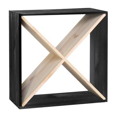 Immagine del prodotto per 'Portabottiglie 52 cm, X-Cube, tinto nero-naturale'
