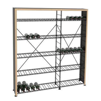 Immagine del prodotto per 'Portabottiglie LA CAVE, H 170 x L 153 cm, 10 ripiani, struttura in legno'