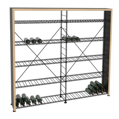 Immagine del prodotto per 'Portabottiglie LA CAVE, H 170 x L 183 cm, 10 ripiani, struttura in legno'