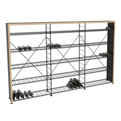 Immagine del prodotto per 'Portabottiglie LA CAVE, H 170 x L 273 cm, 15 ripiani, struttura in legno'