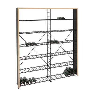 Immagine del prodotto per 'Portabottiglie LA CAVE, H 220 x L 183 cm, 12 ripiani, struttura in legno'