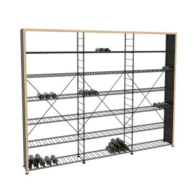 Immagine del prodotto per 'Portabottiglie LA CAVE, H 220 x L 273 cm, 12 ripiani, struttura in legno'