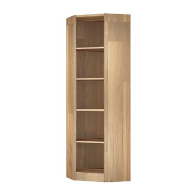 Immagine del prodotto per 'Portabottiglie PRESTIGE, modulo ad angolo alto, legno rovere tinto marrone'