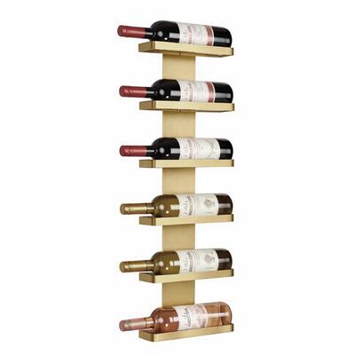 Immagine del prodotto per 'Portabottiglie da parete per 6 bottiglie da 0,75l, color oro'