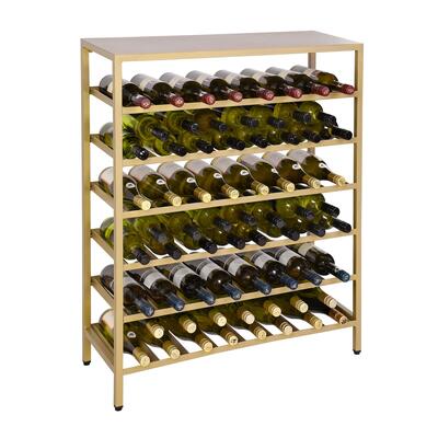 Immagine del prodotto per 'Portabottiglie in metallo BLACK PURE, modello 11 basso, verniciato a polvere color oro'
