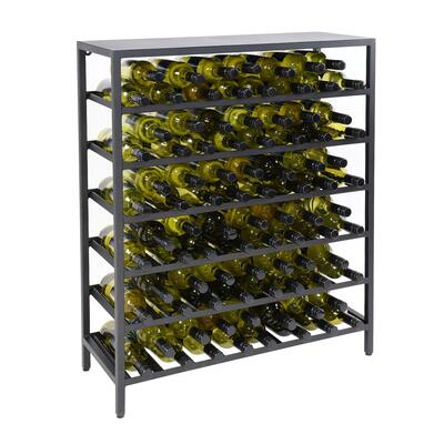 Immagine del prodotto per 'Portabottiglie in metallo BLACK PURE, modello 11 basso, verniciato a polvere nera'