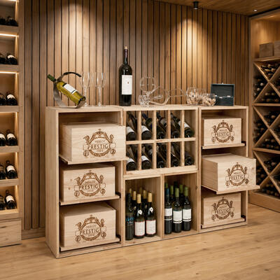 Immagine del prodotto per 'Portabottiglie vino BOX in legno chiaro di pino'