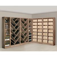 Immagine del prodotto per 'Portabottiglie PRESTIGE in legno di rovere tinto marrone'