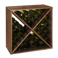 Immagine del prodotto per 'Portabottiglie vino 60 cm, modulo X-60, legno tinto marrone'