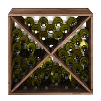 Immagine del prodotto per 'Portabottiglie vino 60 cm, modulo X-60, legno tinto marrone'