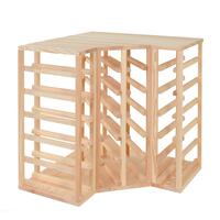 Immagine del prodotto per 'Portabottiglie 60 cm, modulo angolare, legno di pino naturale'