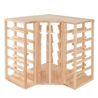 Immagine del prodotto per 'Portabottiglie 60 cm, modulo angolare, legno di pino naturale'