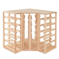 Immagine del prodotto per 'Portabottiglie 60 cm, modulo angolare, legno di pino naturale'