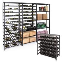 Immagine del prodotto per 'Portabottiglie in metallo BLACK PURE, modello 8, verniciato a polvere nera'