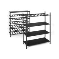 Immagine del prodotto per 'Portabottiglie in metallo BLACK PURE, modello 8, verniciato a polvere nera'
