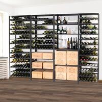 Immagine del prodotto per 'Portabottiglie in metallo BLACK PURE, modello 2, stretto, verniciato a polvere nera'