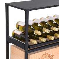 Immagine del prodotto per 'Portabottiglie in metallo BLACK PURE, modello 14 con estraibili per cassette di vino, profondit� 30 cm'
