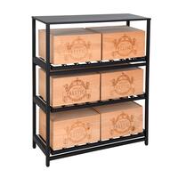 Immagine del prodotto per 'Portabottiglie in metallo BLACK PURE, modello 14 con estraibili per cassette di vino, profondit� 30 cm'