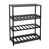 Immagine del prodotto per 'Portabottiglie in metallo BLACK PURE, modello 14 con estraibili per cassette di vino, profondit� 30 cm'