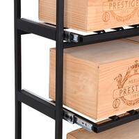 Immagine del prodotto per 'Portabottiglie in metallo BLACK PURE, modello 14 con estraibili per cassette di vino, profondit� 30 cm'