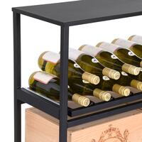 Immagine del prodotto per 'Portabottiglie in metallo BLACK PURE, modello 14 con estraibili per cassette di vino, profondit� 30 cm'