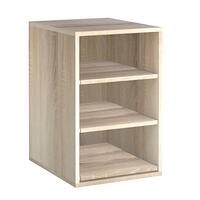 Modulo profondo CAVEPRO con 3 ripiani estraibili per casse (fino a 19 cm di altezza), L 45 x P 55 cm - profondo, stretto, Rovere
