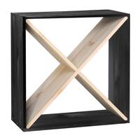 Immagine del prodotto per 'Portabottiglie 52 cm, X-Cube, tinto nero-naturale'