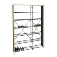 Portabottiglie LA CAVE, H 220 x L 153 cm, 12 ripiani, struttura in legno