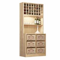 Portabottiglie PRESTIGE 6, con illuminazione, legno rovere naturale