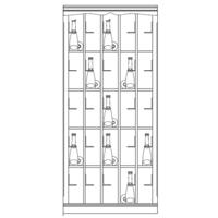 Sistema di portabottiglie Barolo, legno di abete, modello 7, marrone chiaro