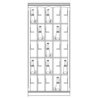 Sistema di portabottiglie Piemonte, modello 6, legno di abete, antracite