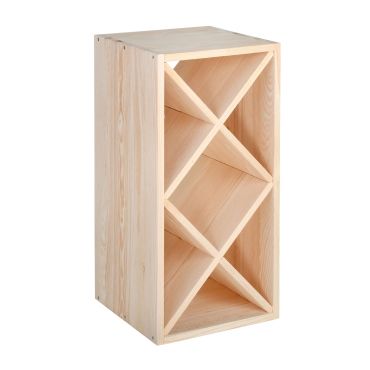 Portabottiglie modulo ROMBO stretto, pino naturale