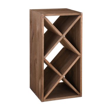 Portabottiglie modulo ROMBO stretto, marrone