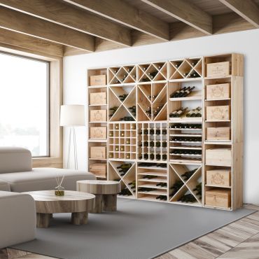 Portabottiglie cantinetta vino a parete 6 bottiglie di vino - Wine Frame -  XLAB Design