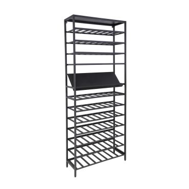 Portabottiglie in metallo BLACK PURE, modello 3, verniciato a polvere nera