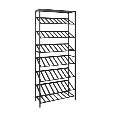 Portabottiglie in metallo BLACK PURE, modello 6, verniciato a polvere nera