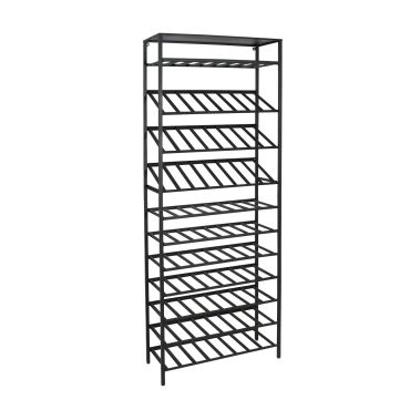 Portabottiglie in metallo BLACK PURE, modello 5, verniciato a polvere nera