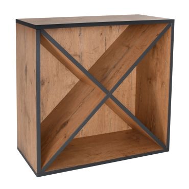Modulo a X, Rovere rustico con bordo antracite