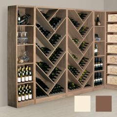 Cantinetta vino PRESTIGE 11.1 e 11.2 in legno massiccio rovere