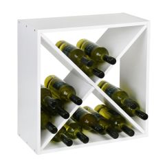 Portabottiglie CUBE 52 cm, modulo X, bianco